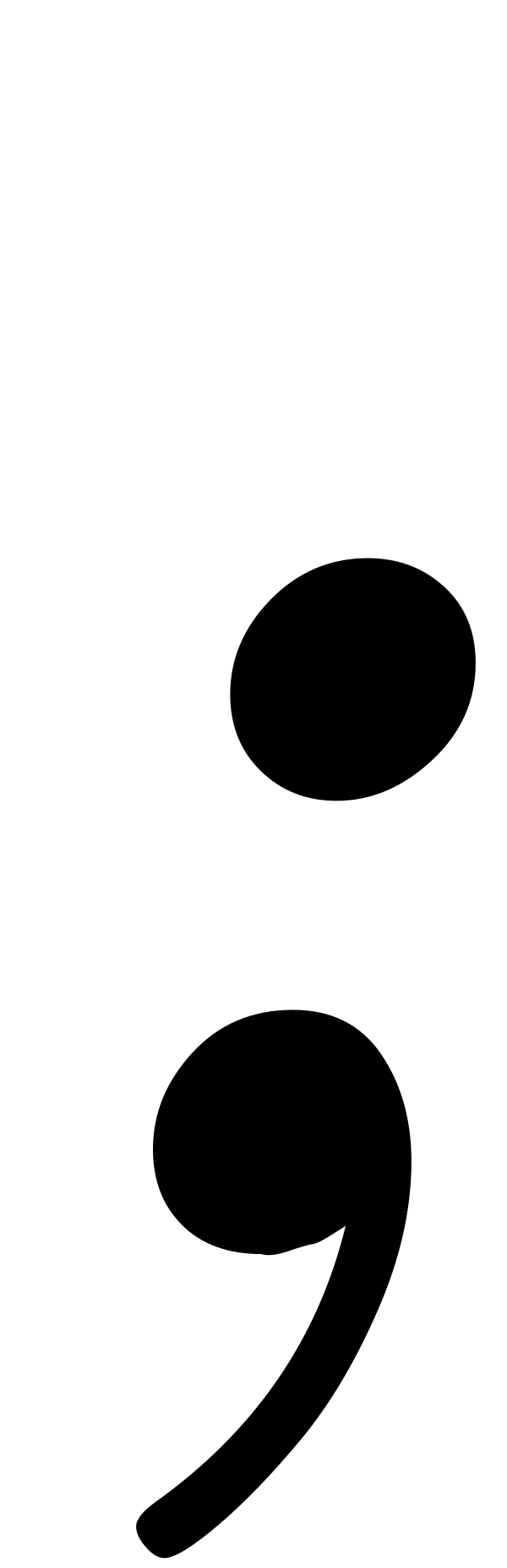 Semicolon CMUSerif BoldSlanted