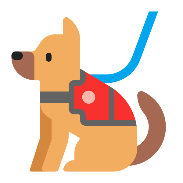 Service Dog Flat Vector