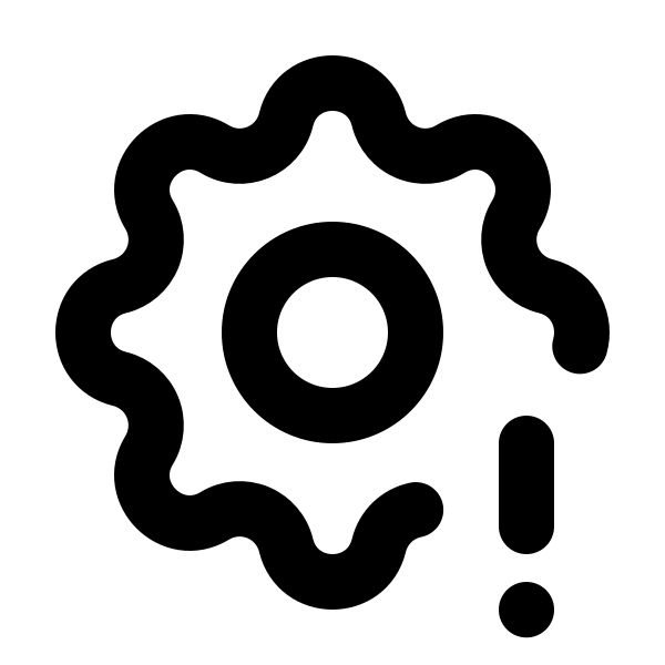 Settings Exclamation