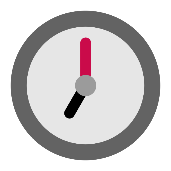 Seven Oclock Flat Vector