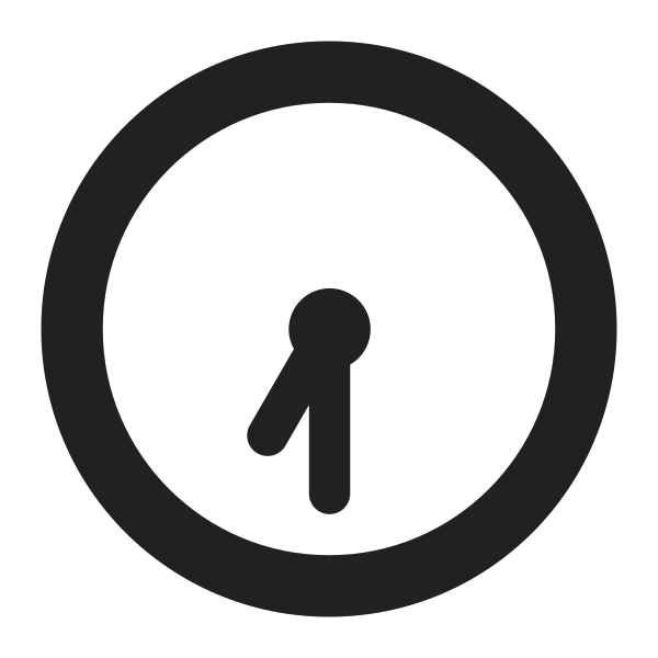 Seven Thirty High Contrast Vector