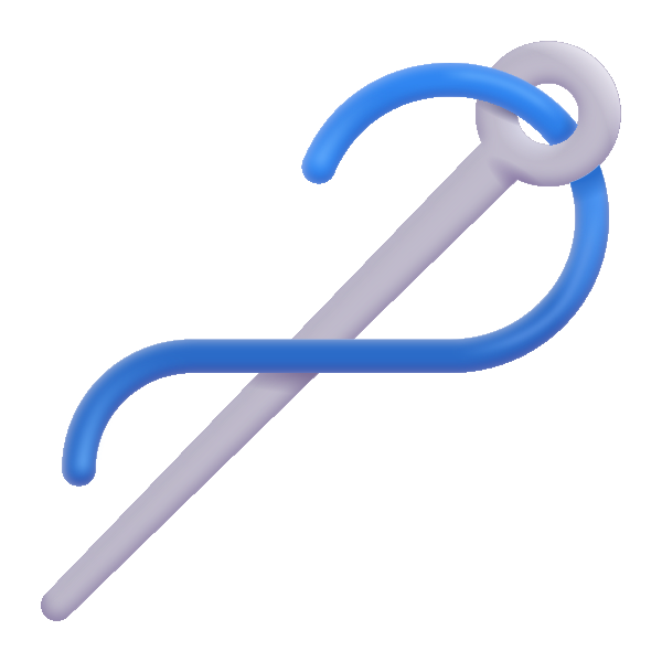 Sewing Needle Color Vector