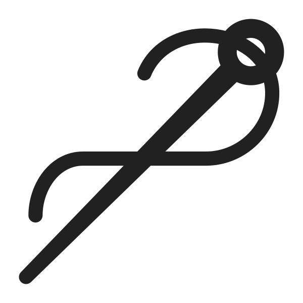 Sewing Needle High Contrast Vector
