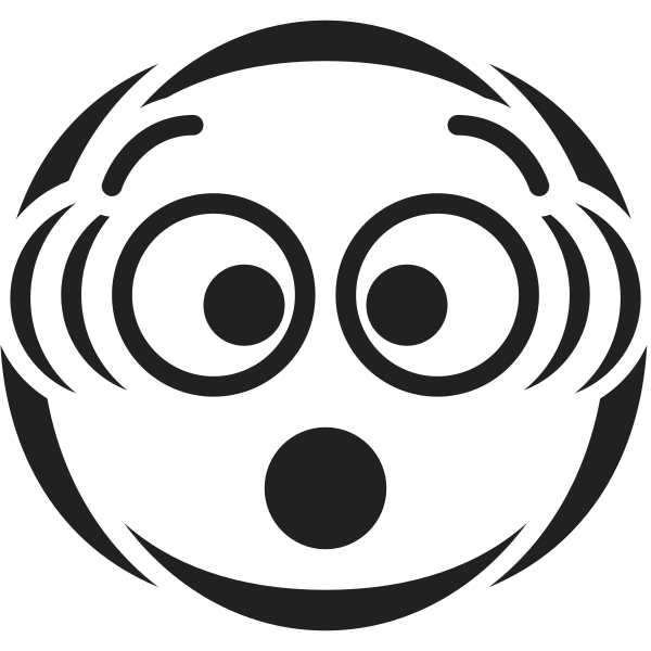 Shaking Face High Contrast Vector