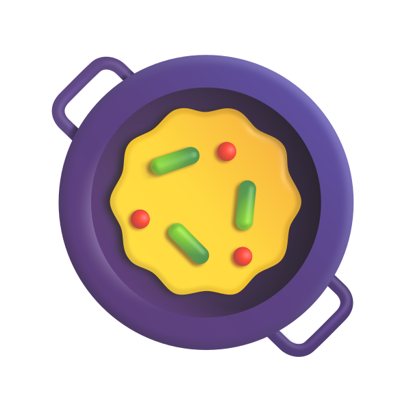 Shallow Pan Of Food Color