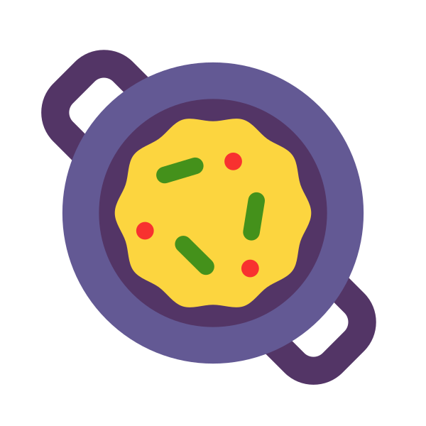 Shallow Pan Of Food Flat
