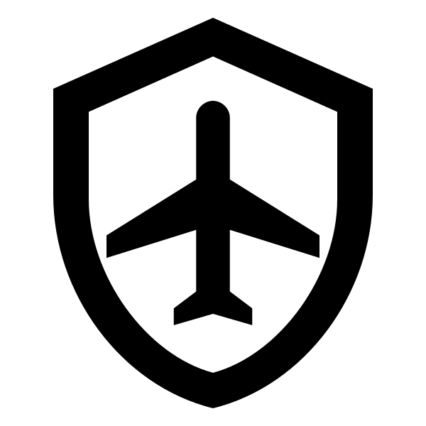 Shield Airplane Outline