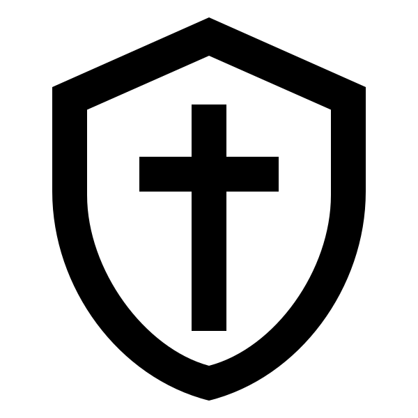 Shield Cross Outline