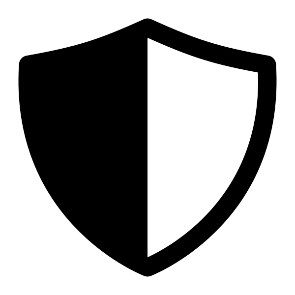 Shield Half Outline