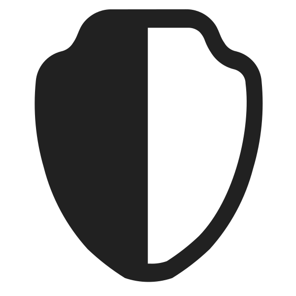 Shield High Contrast Vector