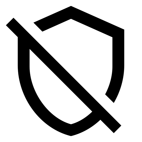 Shield Off Outline