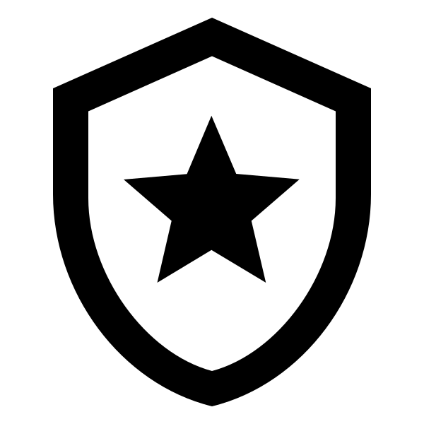 Shield Star Outline