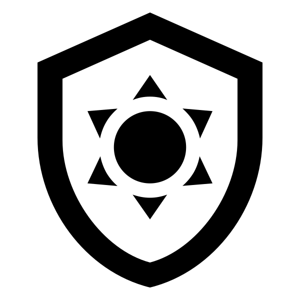 Shield Sun Outline