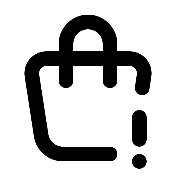 Shopping Bag Exclamation
