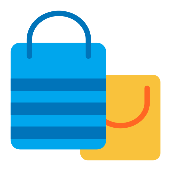 Shopping Bags Flat Vector