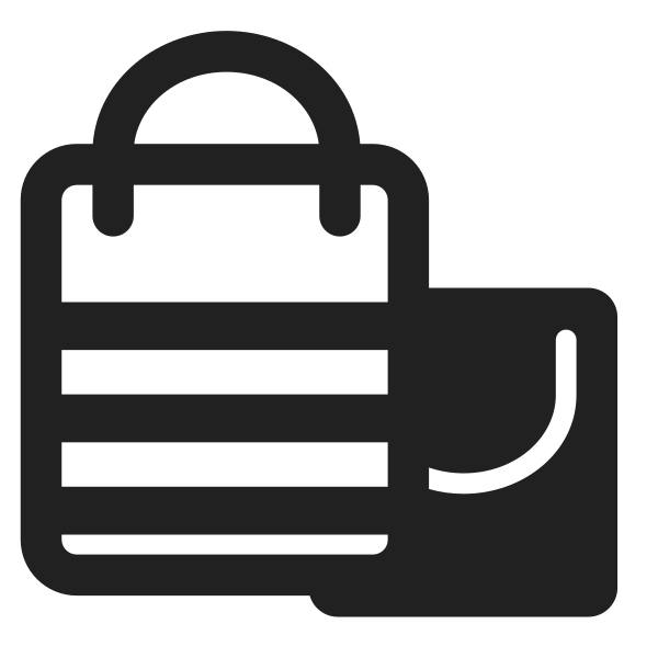 Shopping Bags High Contrast Vector