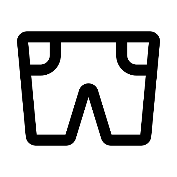 Short Pants Pockets Vector