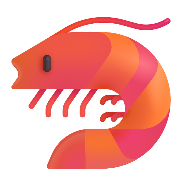 Shrimp Color Vector