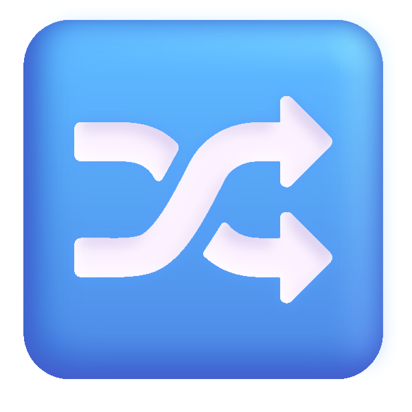 Shuffle Tracks Button Color Vector