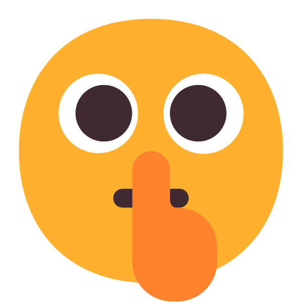 Shushing Face Flat