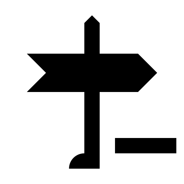 Sign Direction Minus