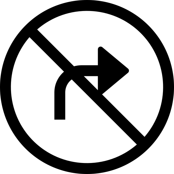 Sign No Right Turn
