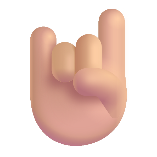 Sign Of The Horns Color Medium Light Vector