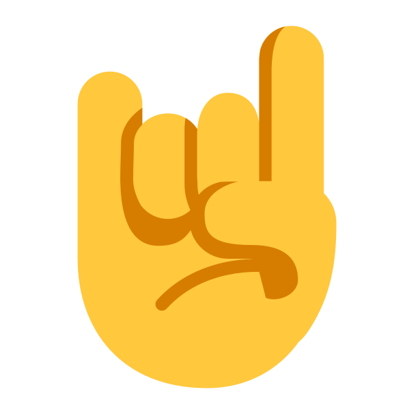 Sign Of The Horns Flat Default Vector