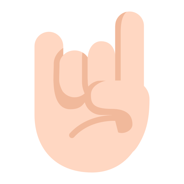 Sign Of The Horns Flat Light Vector