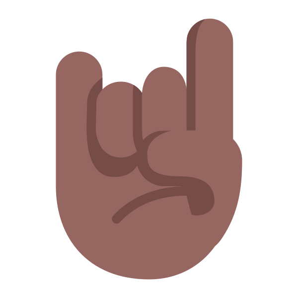 Sign Of The Horns Flat Medium Dark Vector