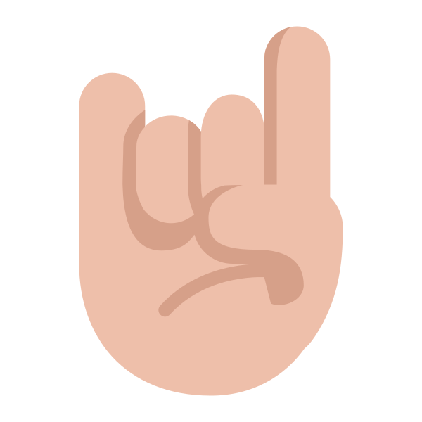 Sign Of The Horns Flat Medium Light Vector
