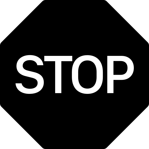 Sign Stop Fill