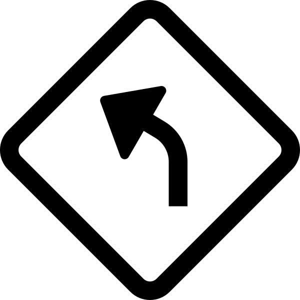 Sign Turn Slight Left