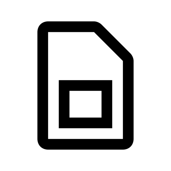 Sim Card Solid Vector