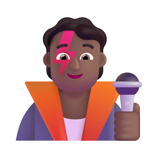 Singer Color Medium Dark Vector