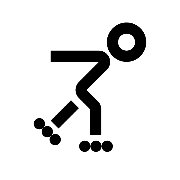 Skating Solid Vector