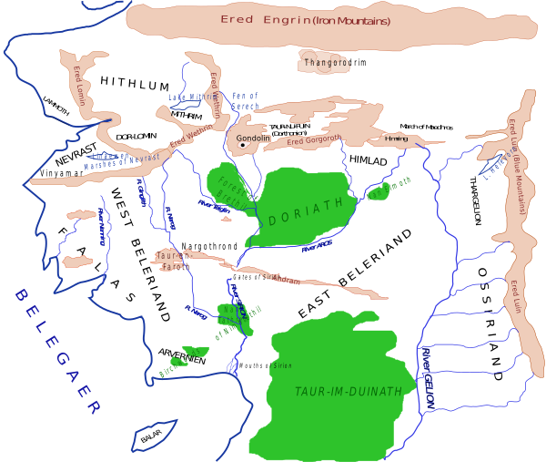 Sketch Map Of Beleriand