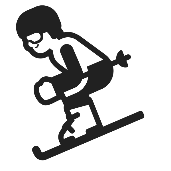 Skier High Contrast