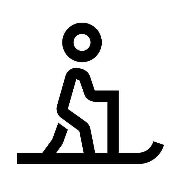 Skiing Nordic Solid Vector