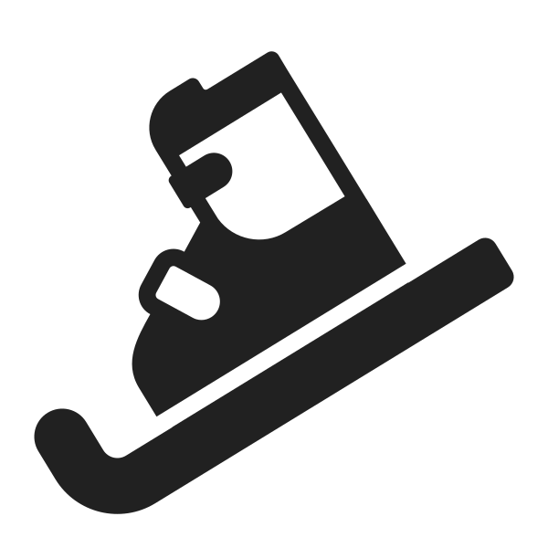 Skis High Contrast Vector