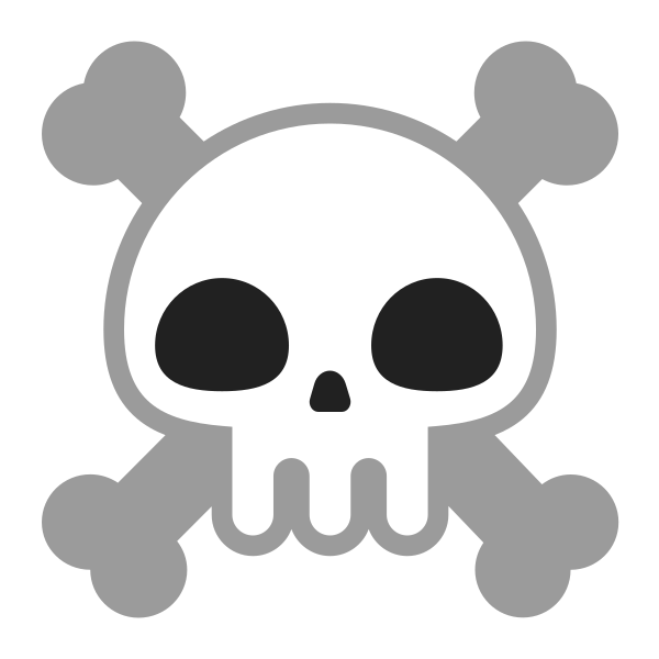 Skull And Crossbones Flat Vector