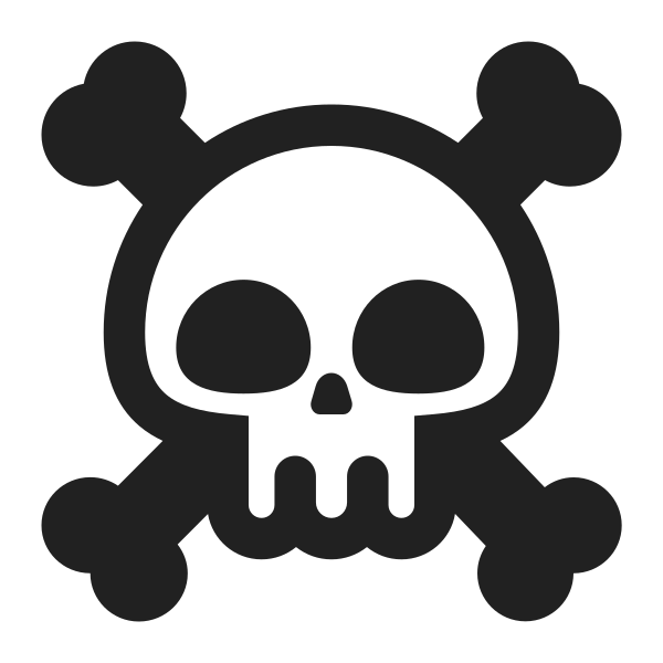 Skull And Crossbones High Contrast