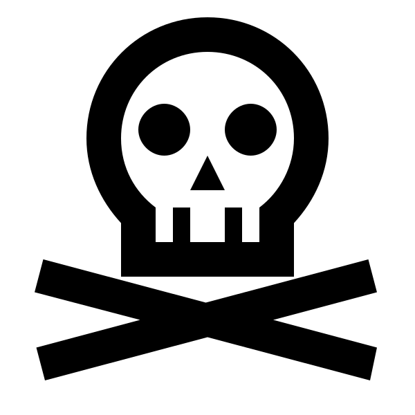 Skull Crossbones Outline