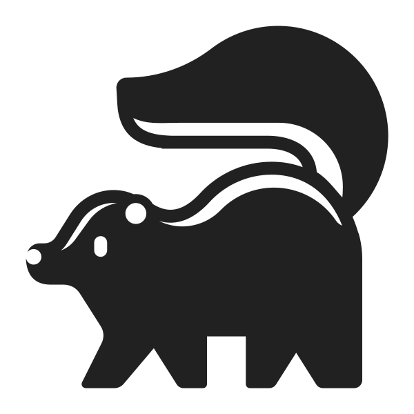 Skunk High Contrast Vector
