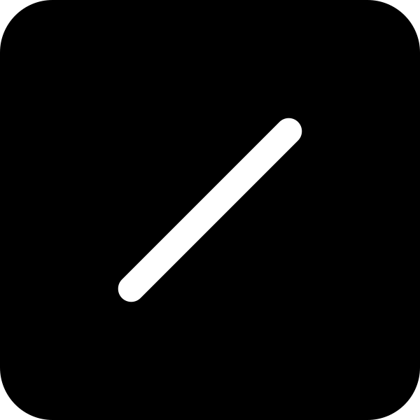 Slash Square Fill