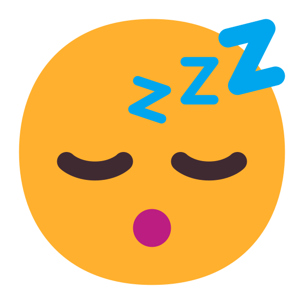 Sleeping Face Flat Vector
