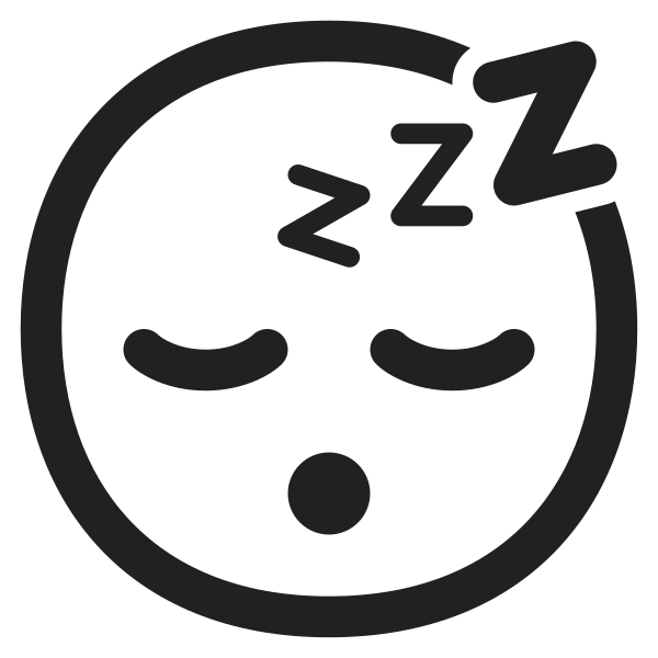 Sleeping Face High Contrast Vector