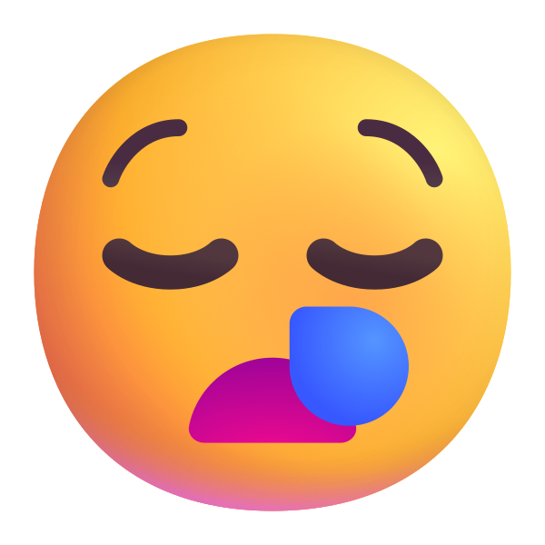 Sleepy Face Color Vector