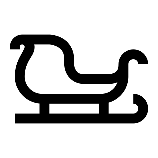 Sleigh Solid Vector