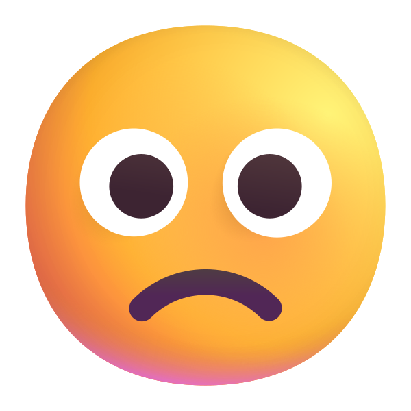 Slightly Frowning Face Color Vector